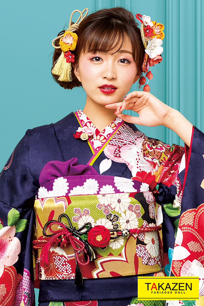 個性的レトロポップ古典 おしゃれな花柄 ピンク ブルー 水色 通販可 成人式振袖 卒業式袴レンタル 前撮りなら Takazen 大阪 梅田 心斎橋 堺 兵庫 神戸三宮 奈良の店舗へ