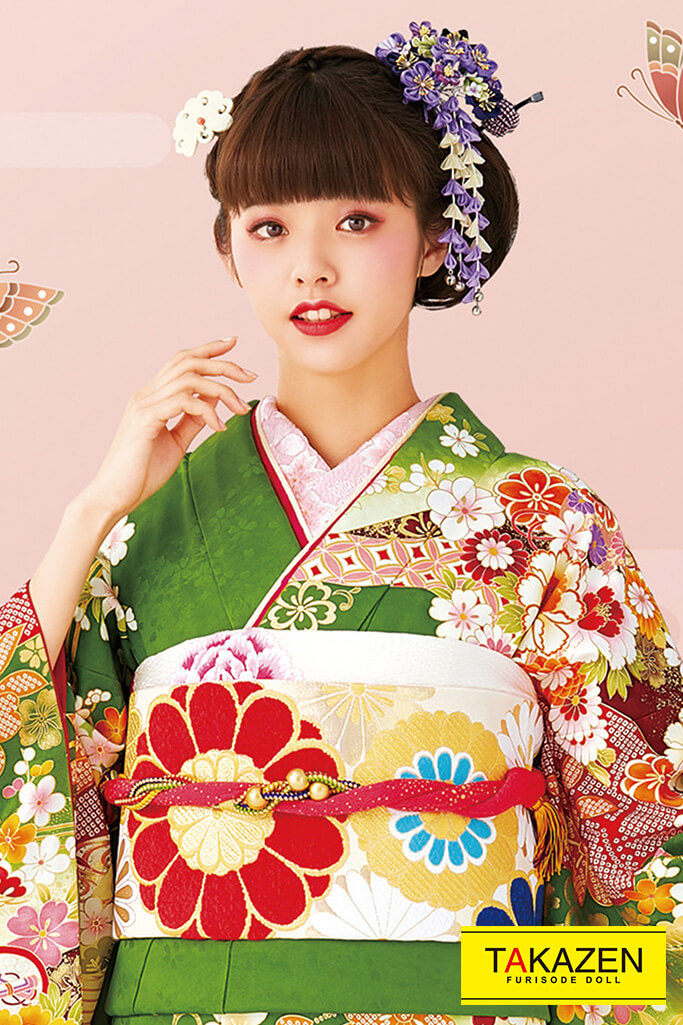 成人式人気振袖 レンタルフルセット 通販可 格安可愛い上品古典 激安プライス 赤 グリーン 黄緑色 安カワ 激安 格安振袖 振袖 袴レンタルなら Takazen 大阪 心斎橋 堺 兵庫 神戸 奈良の店舗へ