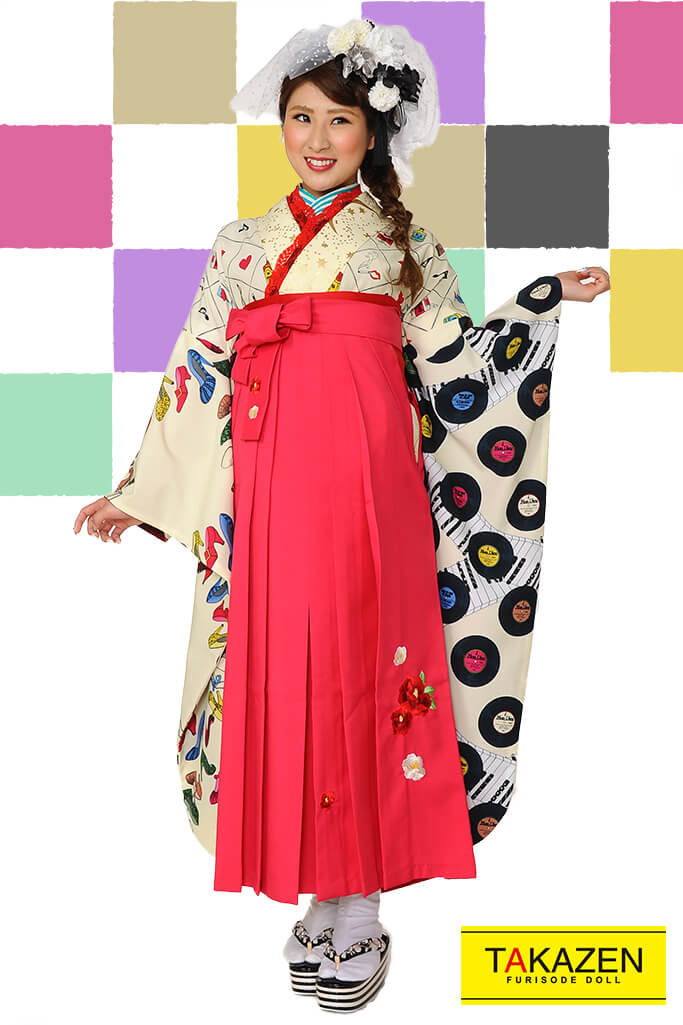 卒業式袴レンタル 通販可 人気個性的レトロモダン 被らない目立つ Ry063 レトロ 振袖 袴 レンタルなら Takazen 大阪 心斎橋 堺 兵庫 神戸 奈良の店舗へ