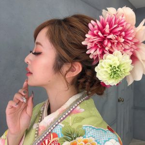メイク　振袖