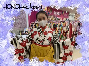 袴　レトロ　からし色　TAKAZEN心斎橋店