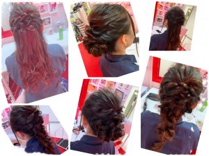袴　ヘアアレンジ　着付け　前撮り