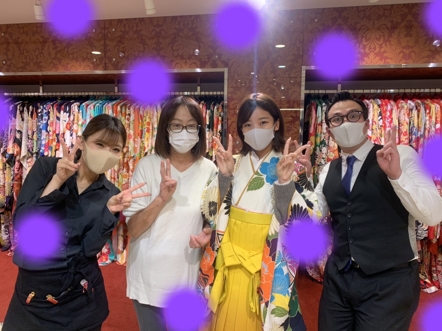♡30日　大阪梅田で卒業式の袴レンタル古典柄可愛い姫ちゃん♡