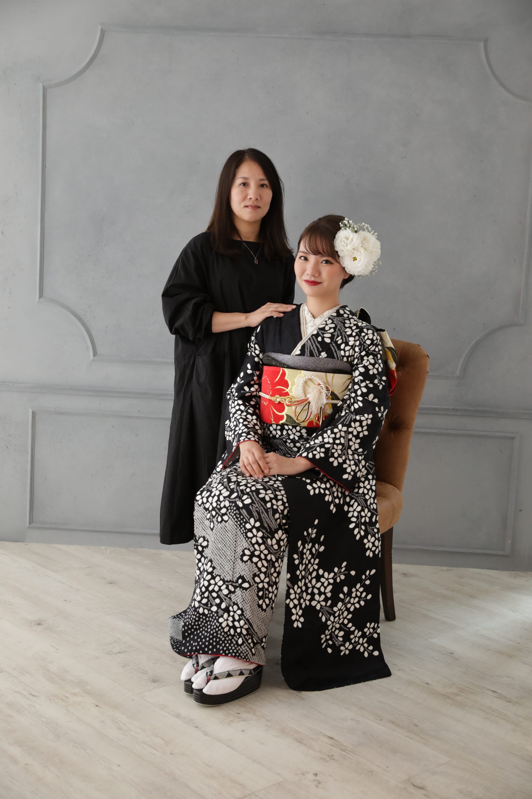 大阪梅田で成人式　ママ振袖をTAKAZENの小物でオシャレにコーディネートしましょう♡