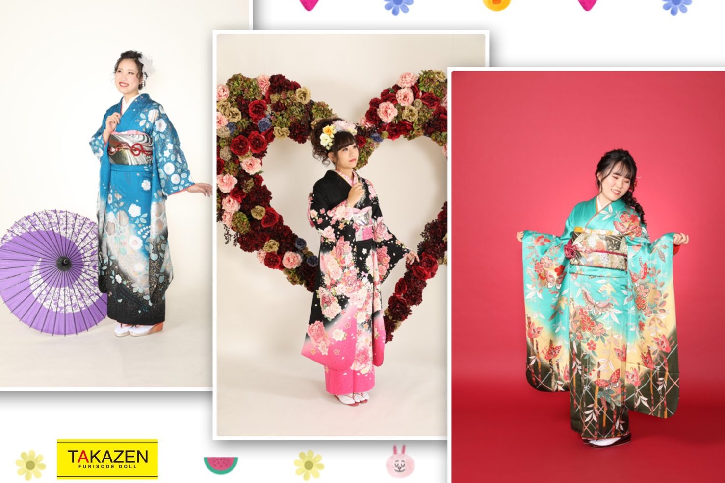 ♥神戸で成人式ママ振袖持ち込み格安撮影プラン9800円。ヘアメイク・着付け・撮影料込♥