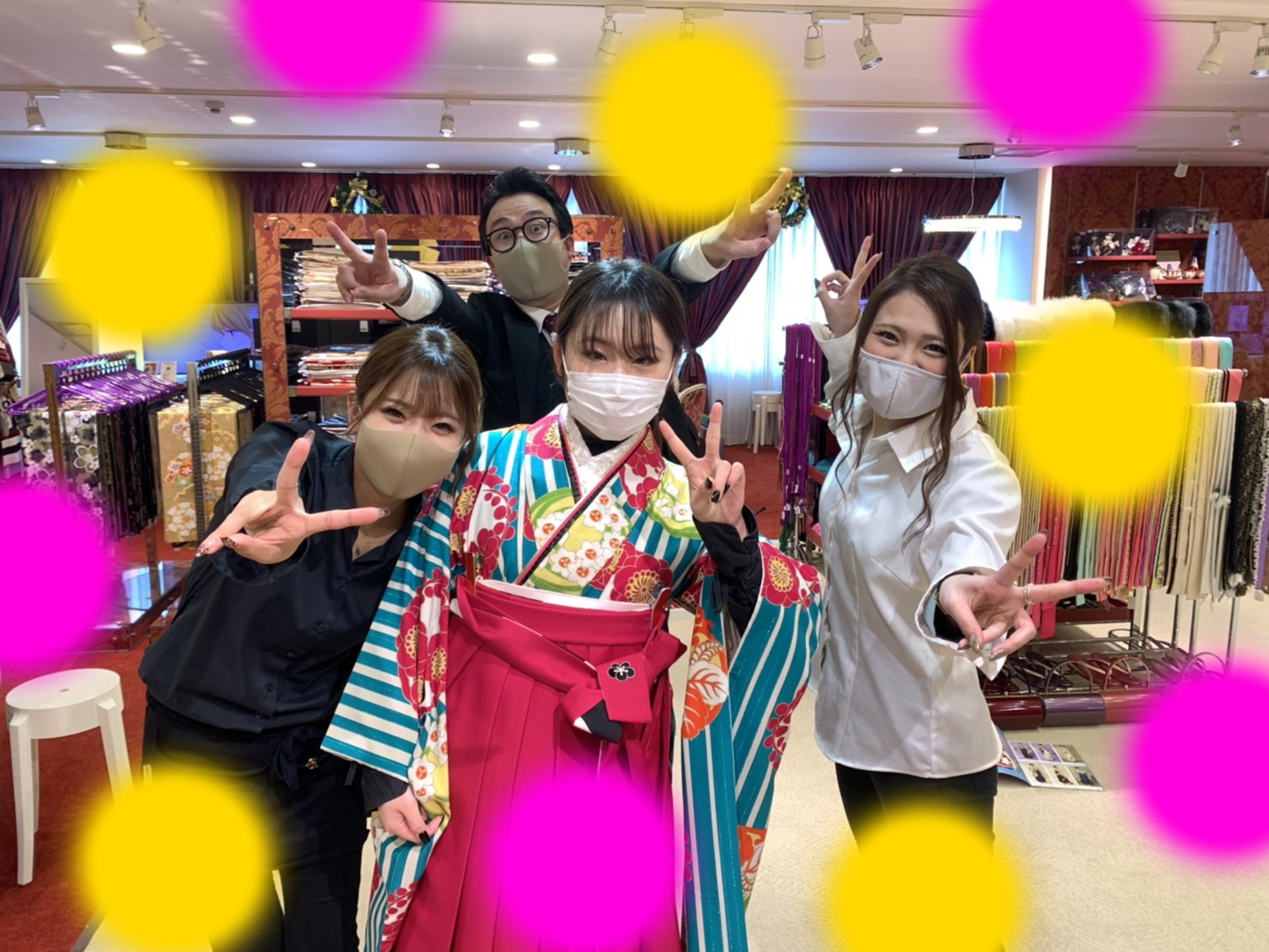 13日 ♡大阪梅田卒業式袴レンタル　レトロ柄お嬢様♡