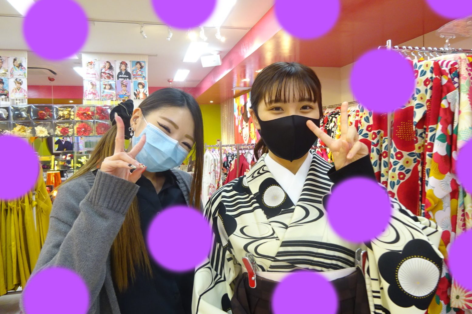 ♡17日　モノトーンで個性的な専門学生の袴姫ちゃん♡