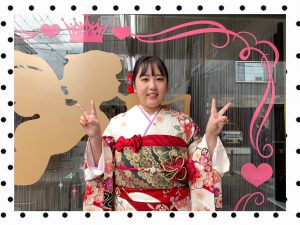 前撮り　古典柄　白地　振袖