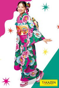 レトロ　可愛い　振袖
