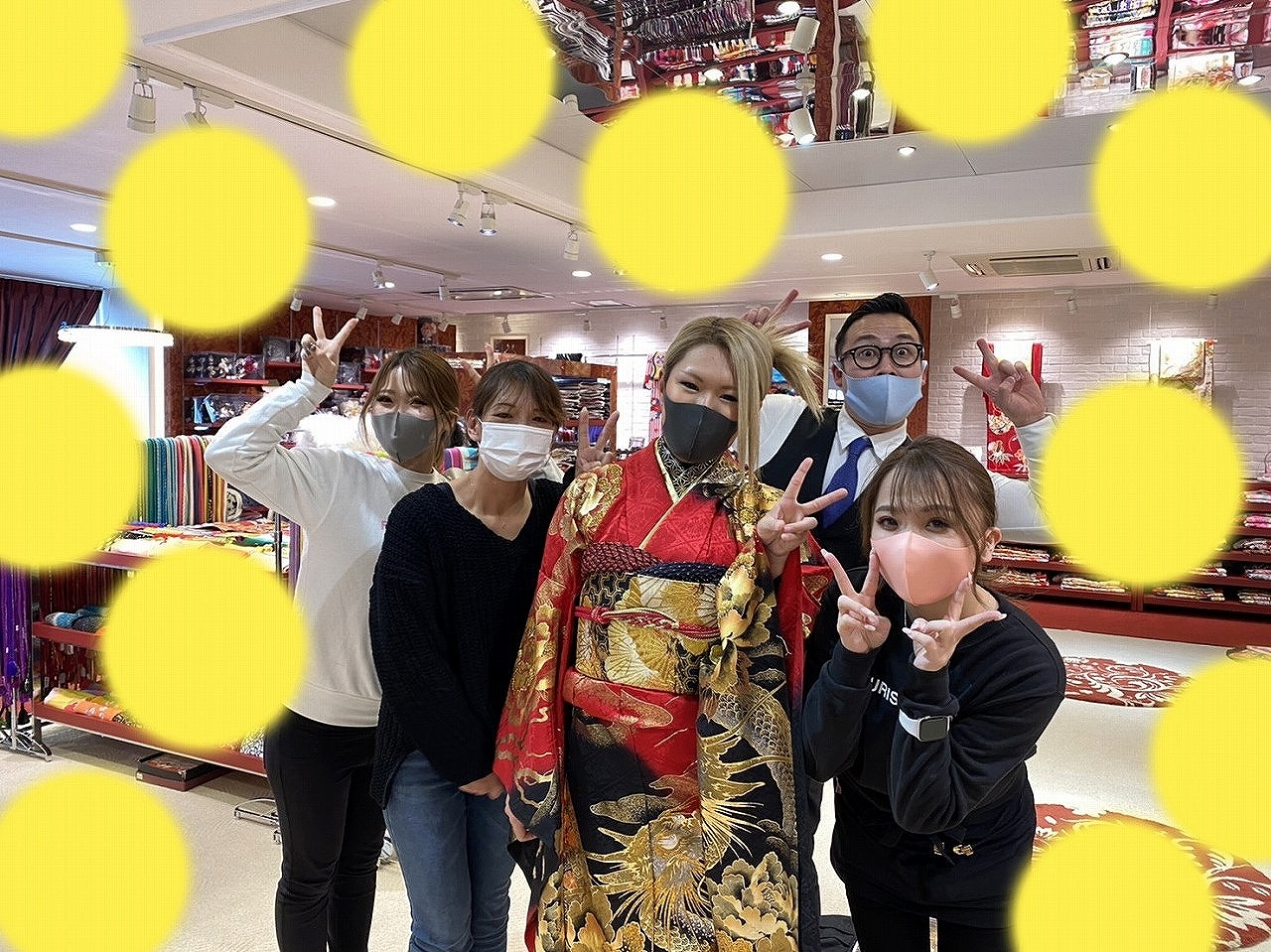 ♡13日　大阪梅田で無地袴＆キラキラ振袖姫ちゃん♡