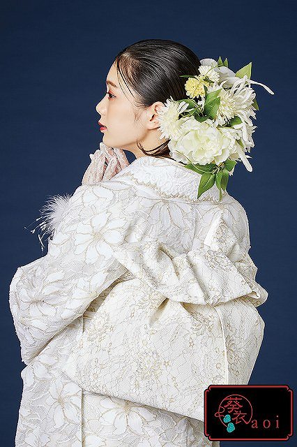 💗新作!! ラッセルレース 白色振袖💗