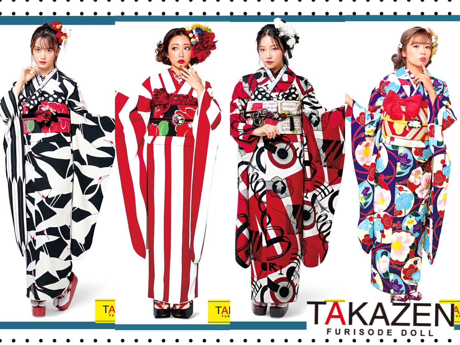 ♥5日　大阪堺で成人式　レトロ柄の振袖レンタルならTAKAZEN堺店♥