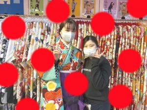 TAKAZEN　タカゼン　袴　卒業式　レトロ　水色　可愛い　オシャレ　神戸