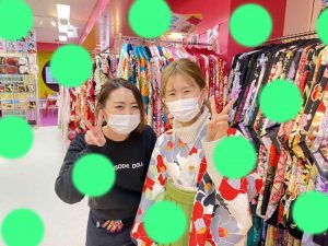 TAKAZEN　タカゼン　神戸　袴　卒業式　レンタル　抹茶色　オシャレ　可愛い