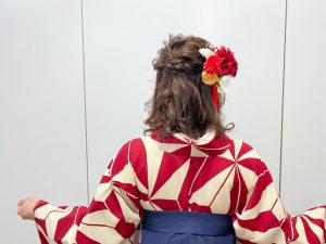 ヘアアレンジ　ヘアセット　卒業式ヘア　袴