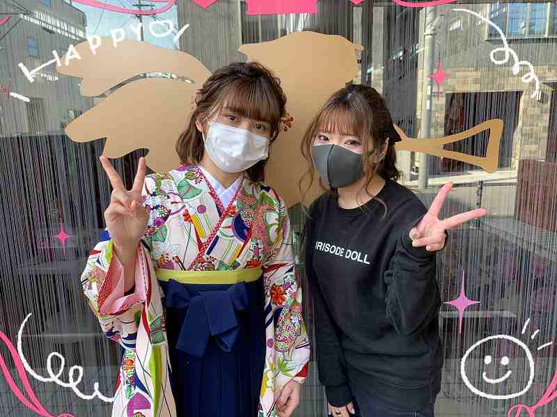 ★心斎橋店のぐりちゃんが卒業式の袴着付けをしてくれました★