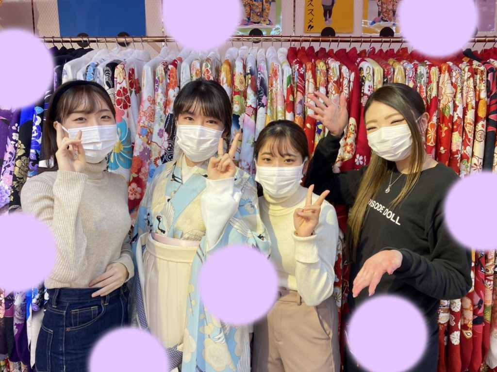 ♡4日　大人気☆水色×鶴柄のオシャレ可愛い袴姫ちゃん♡
