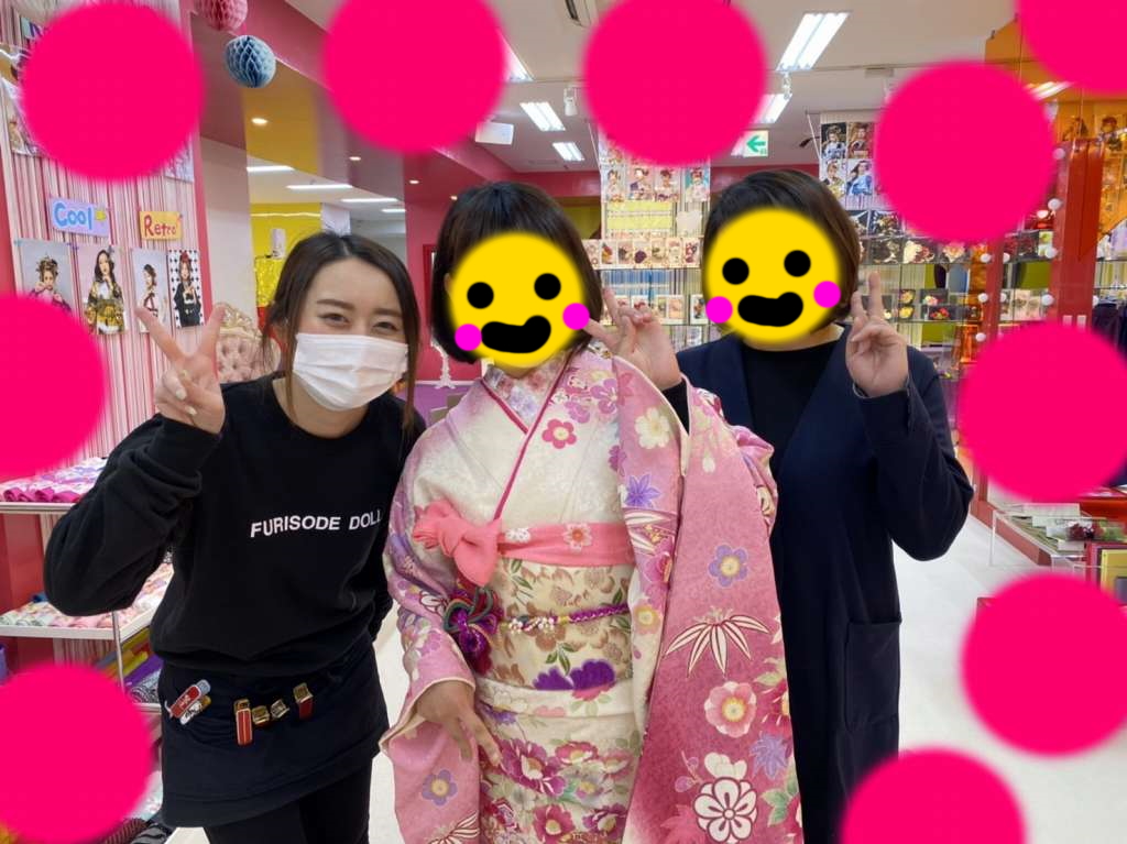♡23日　神戸三宮で成人式★ピンクの可愛い姫ちゃん♡