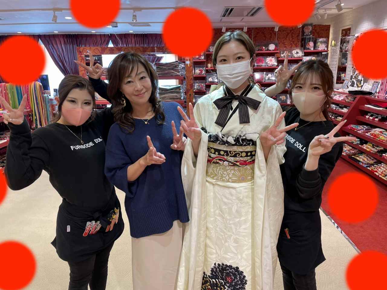 ♡23日　大阪梅田で成人式シンプル白無地お振袖姫ちゃん♡
