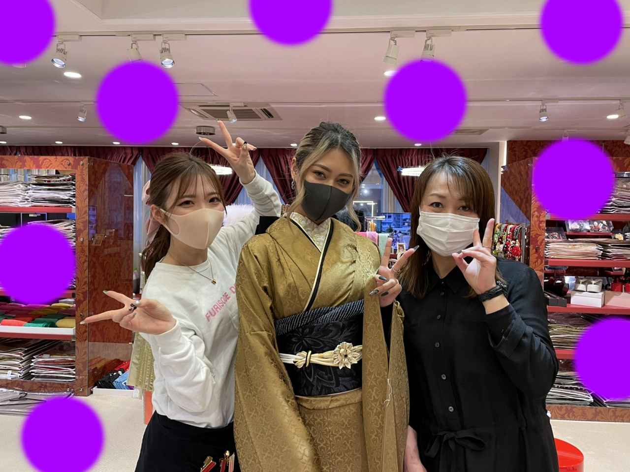 ♡21日　大阪梅田で成人式お振袖姫ちゃん♡