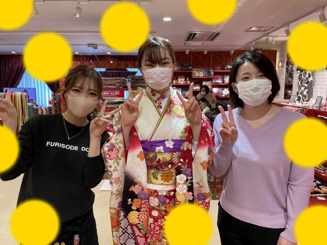 ♡10日　大阪梅田で成人式お振袖姫ちゃん♡