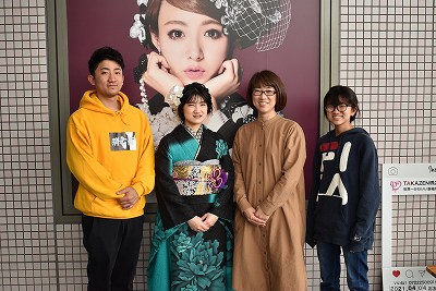 振袖　前撮り撮影会　成人式　ご家族様ショット