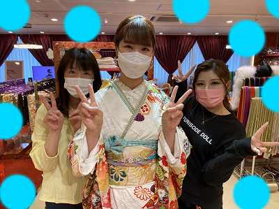 ♡12日　大阪梅田で古典柄成人式お振袖姫ちゃん♡