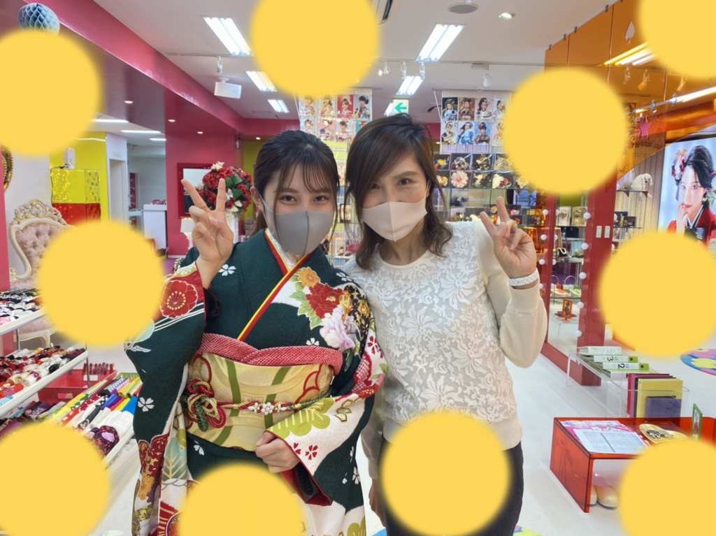 ♡23日　落ち着いた緑の古典柄がとてもお似合いな振袖姫ちゃん♡