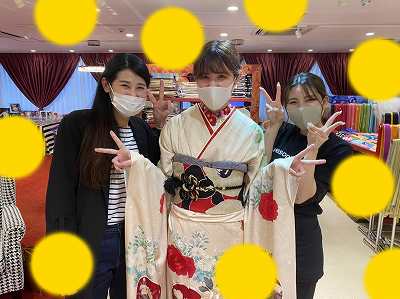 ♡23日　大阪梅田で成人式ヴィンテージレトロお振袖姫ちゃん♡