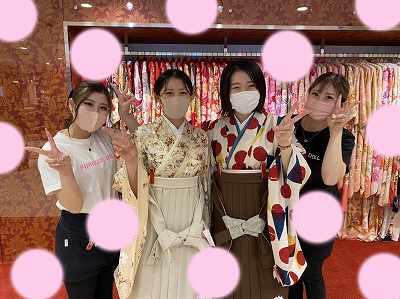 ♡21日　大阪梅田でカワイイ袴＆お振袖姫ちゃん♡