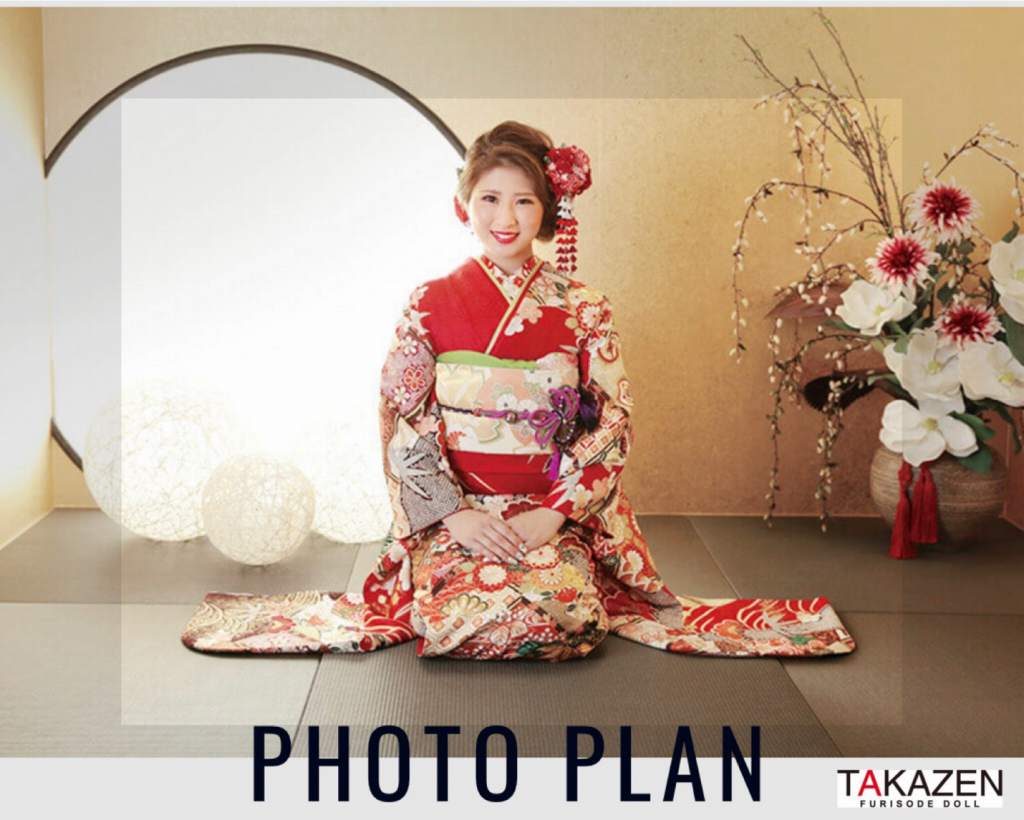 TAKAZEN　タカゼン　モード　黒色　青色　派手　キラキラ　振袖　成人式　レンタル