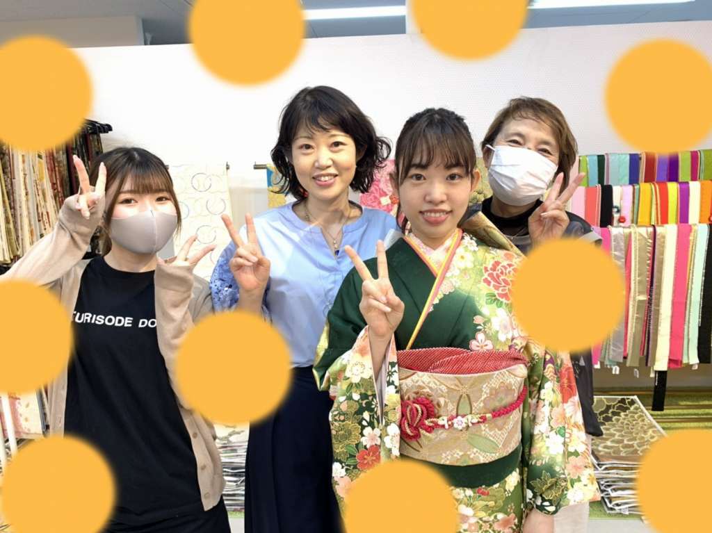 ♡11日　緑の上品で綺麗な古典柄の振袖姫ちゃん♡