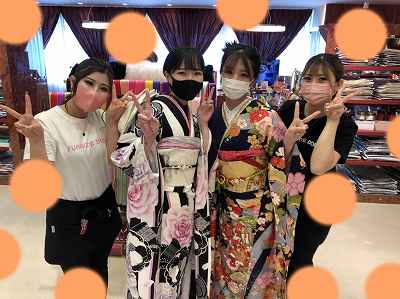 ♡24日　大阪梅田でお友達同士振袖姫ちゃん♡