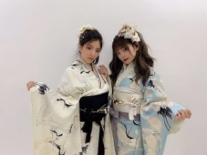 TAKAZEN心斎橋店　双子コーデ　振袖　コーディネイト