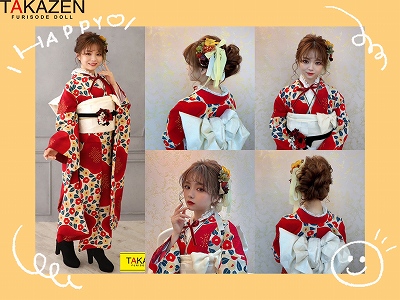 ♥9日　大阪堺で成人式　オシャレでかわいいレトロ振袖をレンタルするならTAKAZEN堺店♥