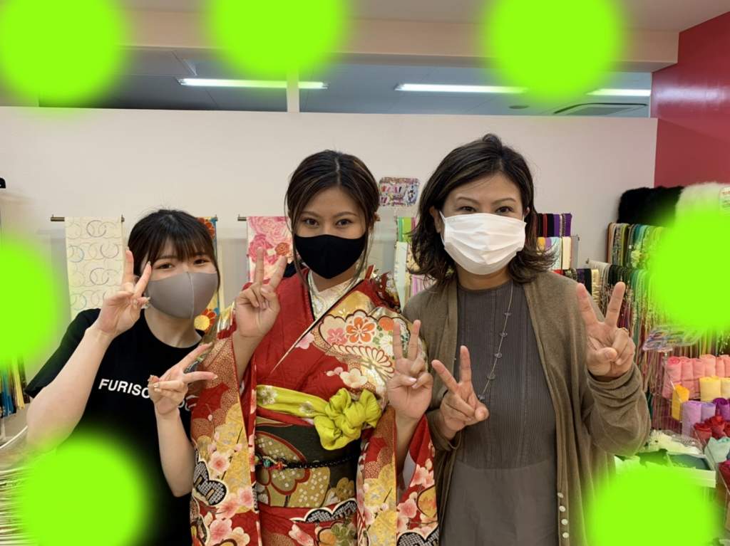 TAKAZEN　タカゼン　振袖　成人式　レンタル　赤　古典柄　