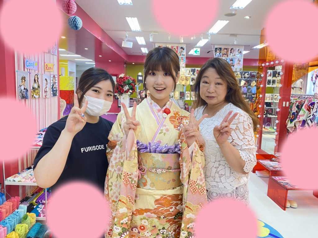 TAKAZEN　タカゼン　古典柄　ピンク　振袖　成人式　レンタル