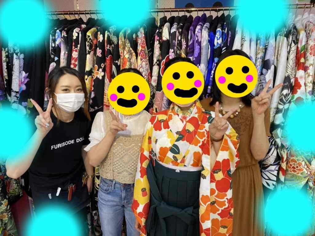 TAKAZEN　タカゼン　袴　卒業式　レンタル　格安　可愛い　レトロ　オレンジ
