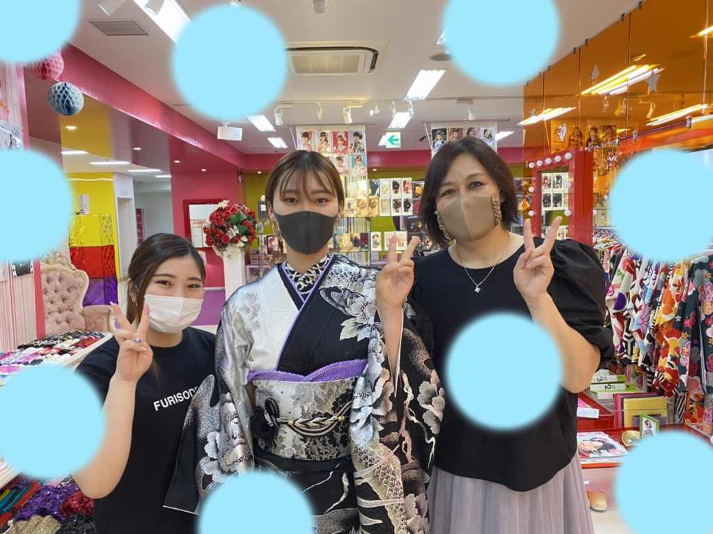 TAKAZEN　タカゼン　モード　黒色　シルバー　龍　派手　キラキラ　振袖　成人式　レンタル