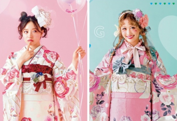 ♡いまどきカワイイ女子必見♡ピンクでとってもガーリーな薔薇柄お振袖♡
