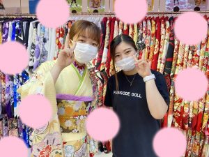 TAKAZEN　タカゼン　振袖　成人式　レンタル　古典柄　クリーム