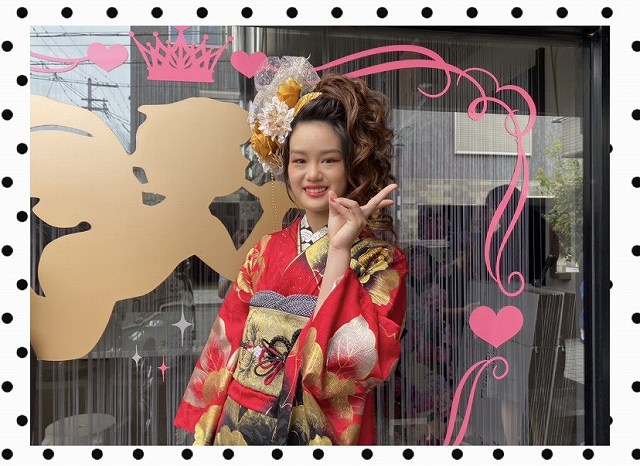 振袖　レンタル　かわいい