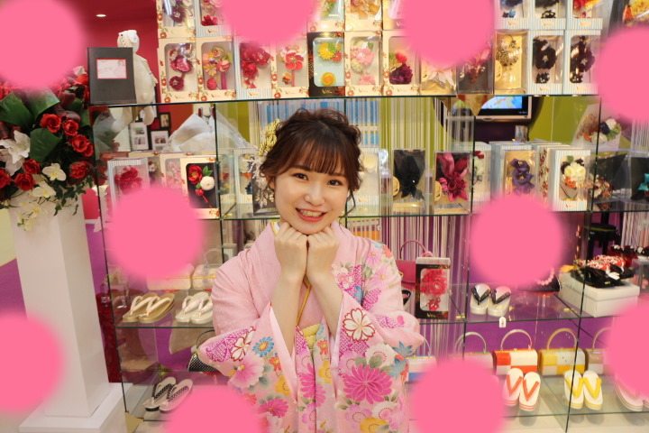 TAKAZEN　タカゼン　モード　黒色　青色　派手　キラキラ　振袖　成人式　レンタル