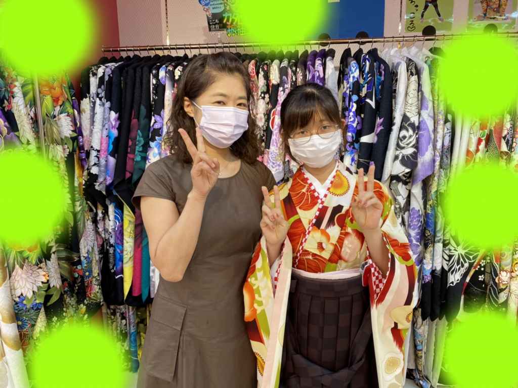 【TAKAZEN神戸店】♡25日　梅柄のレトロの袴の可愛い姫ちゃん♡
