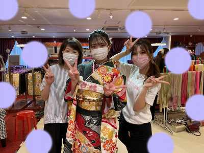 【TAKAZEN梅田本店】♡30日　緑古典柄お振袖姫ちゃん♡