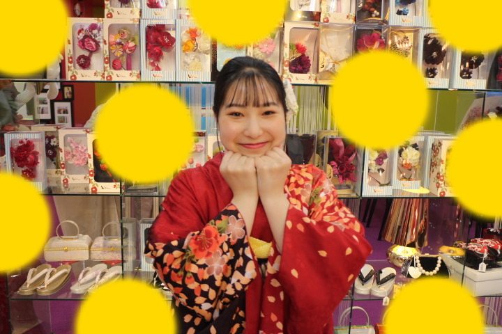 TAKAZEN　タカゼン　モード　黒色　青色　派手　キラキラ　振袖　成人式　レンタル
