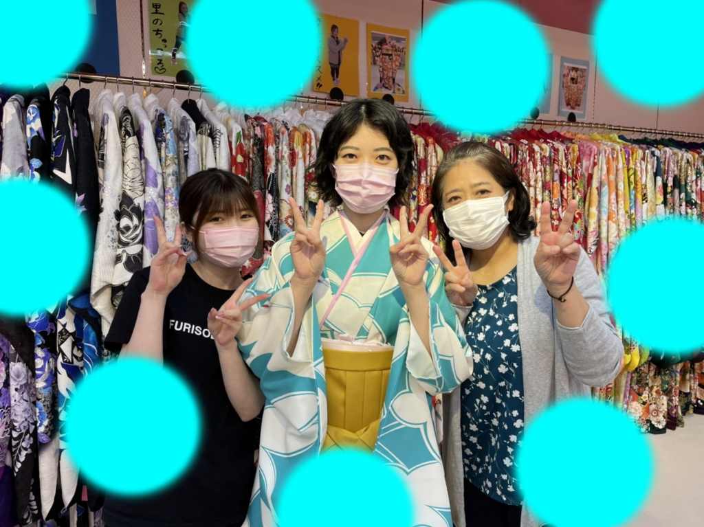 【TAKAZEN神戸店】18日♡　　水色ツルの袴で卒業式姫ちゃん♡