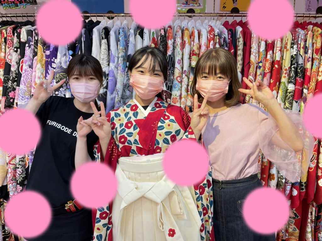 【TAKAZEN神戸店】♡23日　大人気のレトロの椿柄振袖に可愛い袴の姫ちゃん