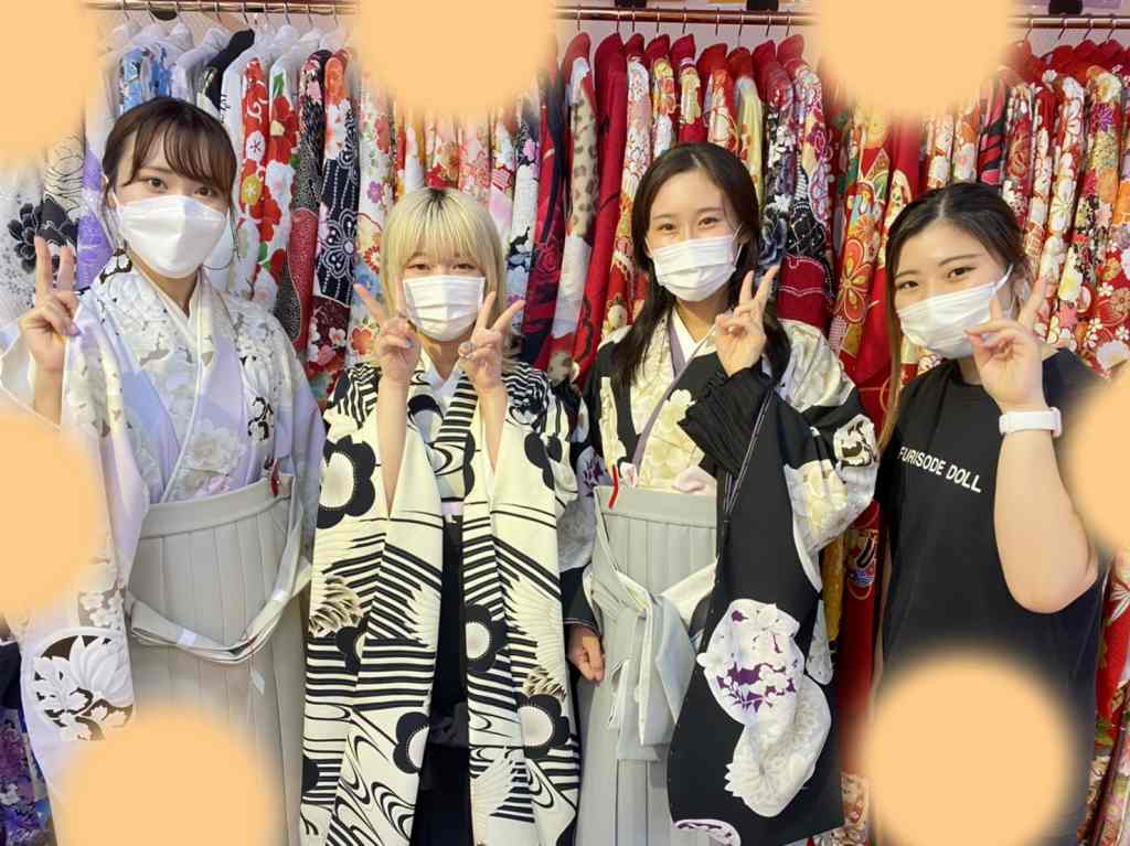【TAKAZEN神戸店】♡2日　イマドキの可愛い袴のお友達同士の可愛い姫ちゃん♡