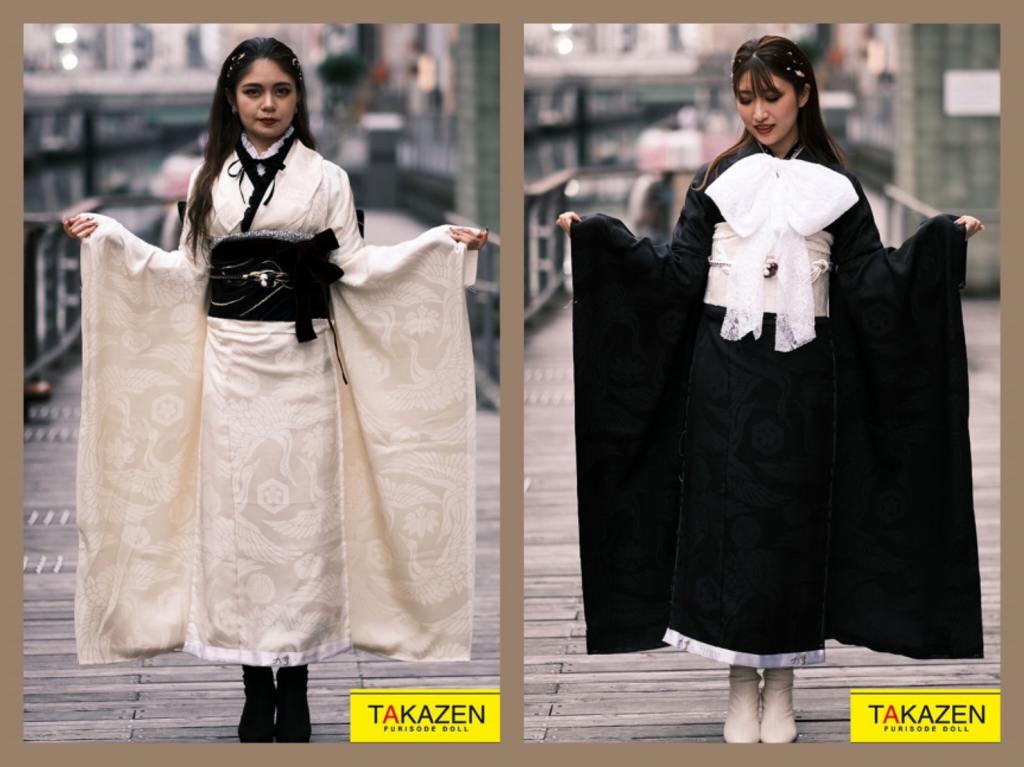 【TAKAZEN神戸店】シンプルかつオシャレで可愛い白・黒のお振袖のご紹介！！